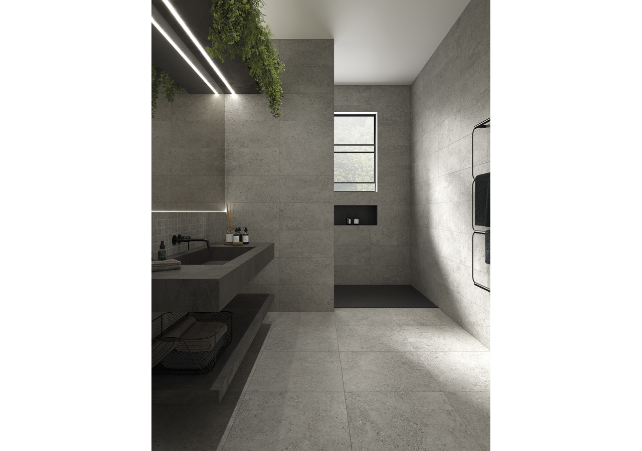 Shellstone 10x30 Gris - Carrelage intérieur en Grès Cérame émaillé (GS) Rectifié - SH1030GYG