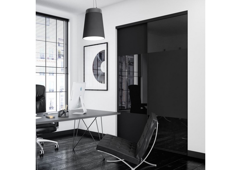 Façade de placard 2 portes coulissante Septième art - Kazed : Confort'Mat