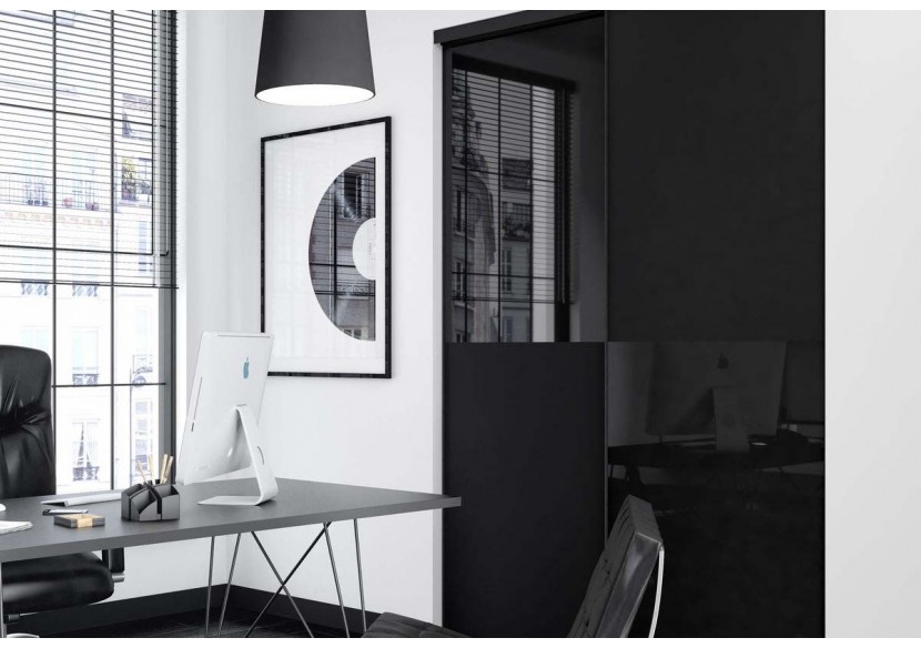 Façade de placard 2 portes coulissante Septième art - Kazed : Confort'Mat