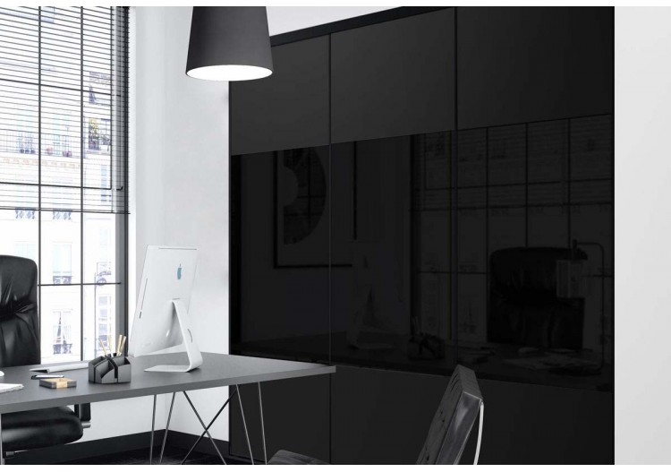 Façade de placard 3 portes coulissante Septième art - Kazed : Confort'Mat