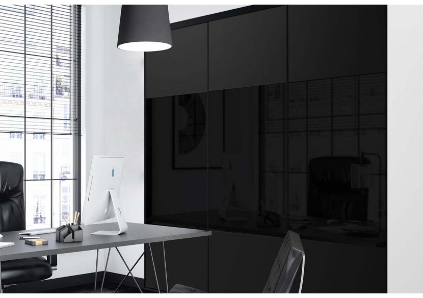 Façade de placard 3 portes coulissante Septième art - Kazed : Confort'Mat