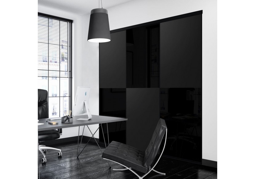 Façade de placard 3 portes coulissante Septième art - Kazed : Confort'Mat