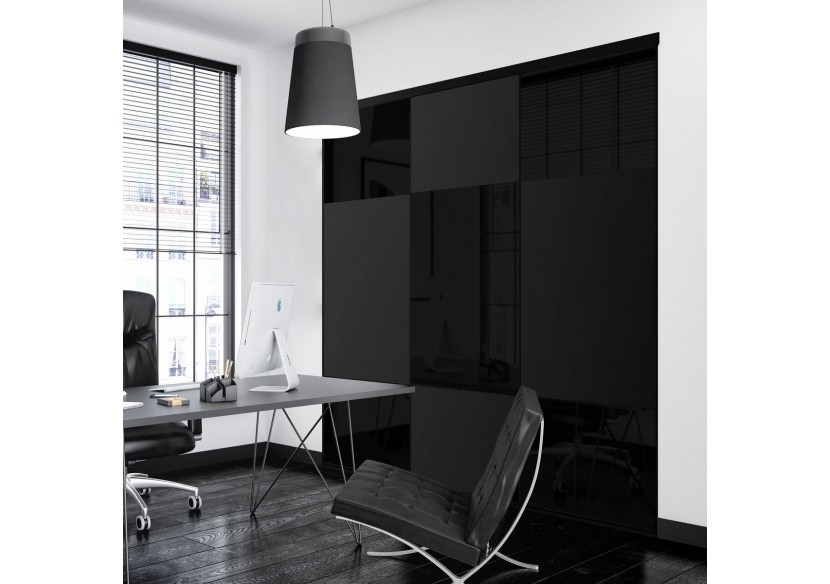 Façade de placard 3 portes coulissante Septième art - Kazed : Confort'Mat