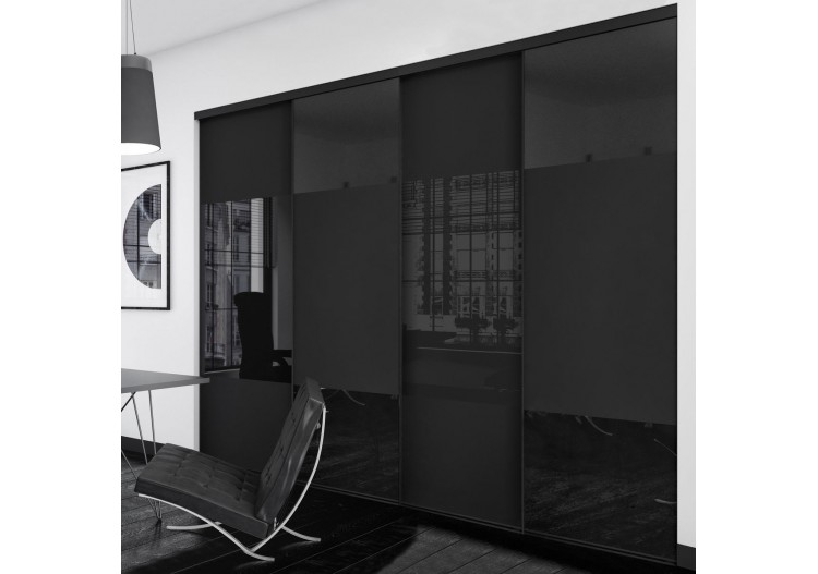 Septième art : Façade de placard coulissante 4 portes 2