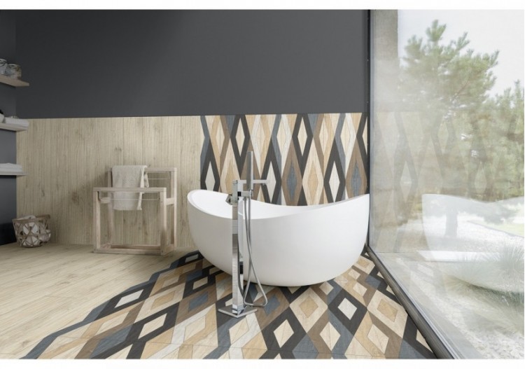 Tongass 20x120 Multicolore - Carrelage intérieur en Grès Cérame émaillé (GS) Rectifié - TON20DEC 2