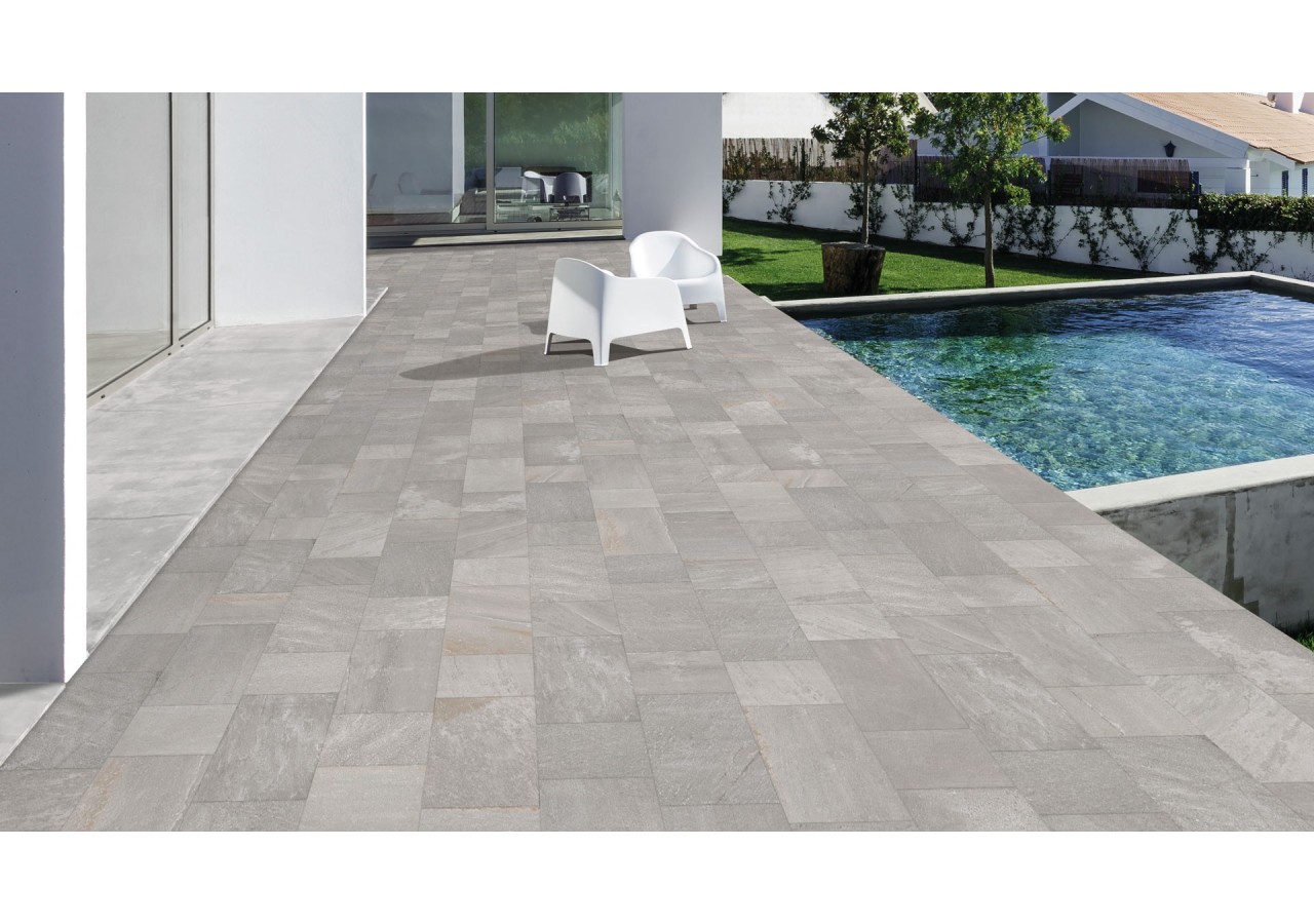 Via-Verdi 25x25 Gris - Carrelage intérieur et extérieur en Grès Cérame émaillé (GS) Naturel GRIP - VV25GR