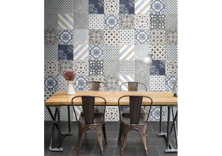 Vintage 20x20 Multicolore - Carrelage intérieur en Grès Cérame émaillé (GS) Naturel - VINDEC3 2