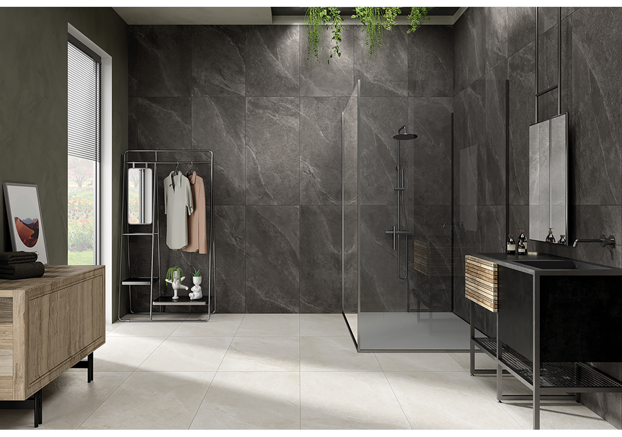 Wales 10x30 Anthracite - Carrelage intérieur en Grès Cérame émaillé (GS) Rectifié - 1004025