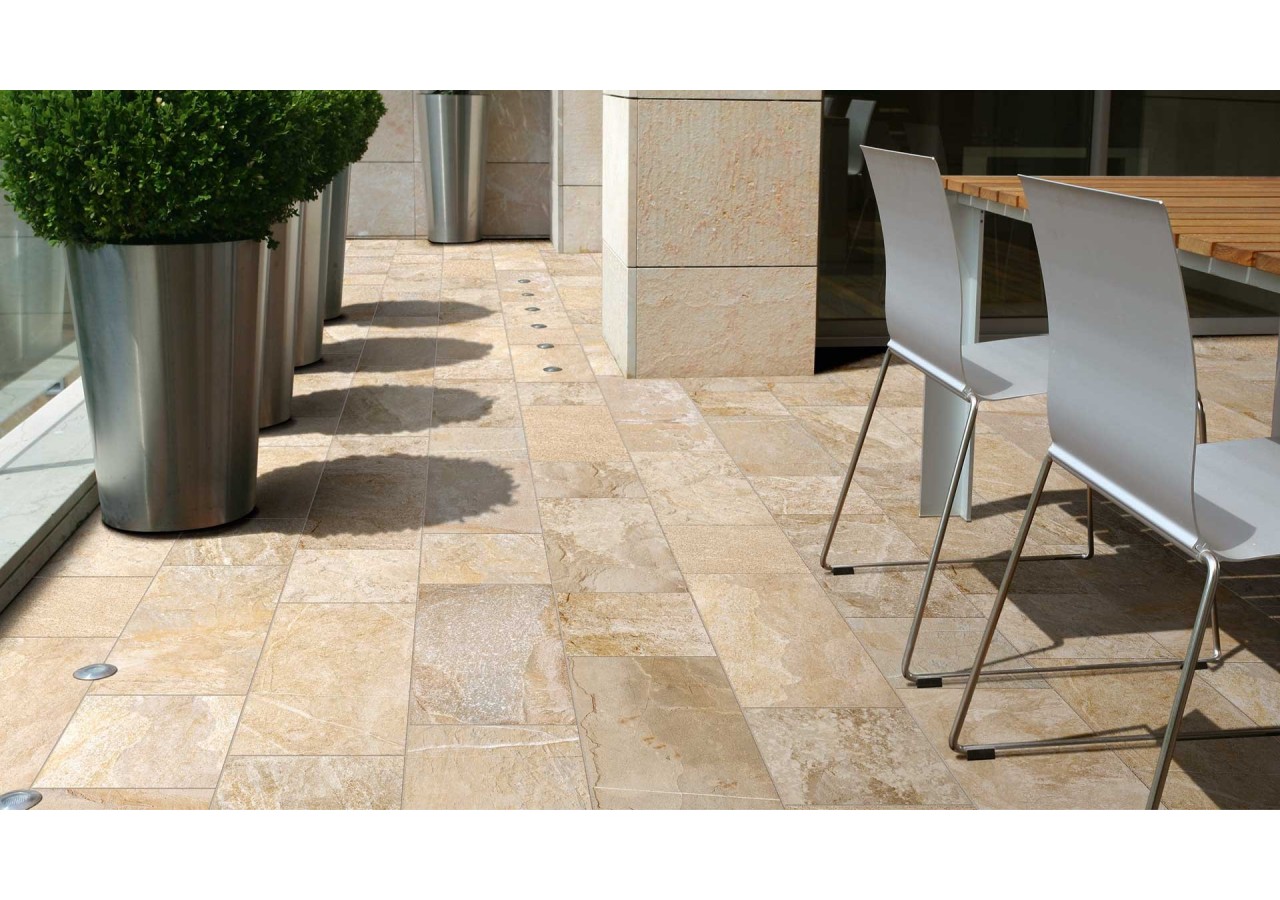 Xstone 25x25 Sable - Carrelage intérieur et extérieur en Grès Cérame émaillé (GS) Naturel GRIP - X25S