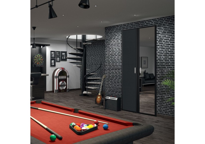 Façade de placard 2 portes pivotante Tapis rouge laqué - Kazed : Confort'Mat