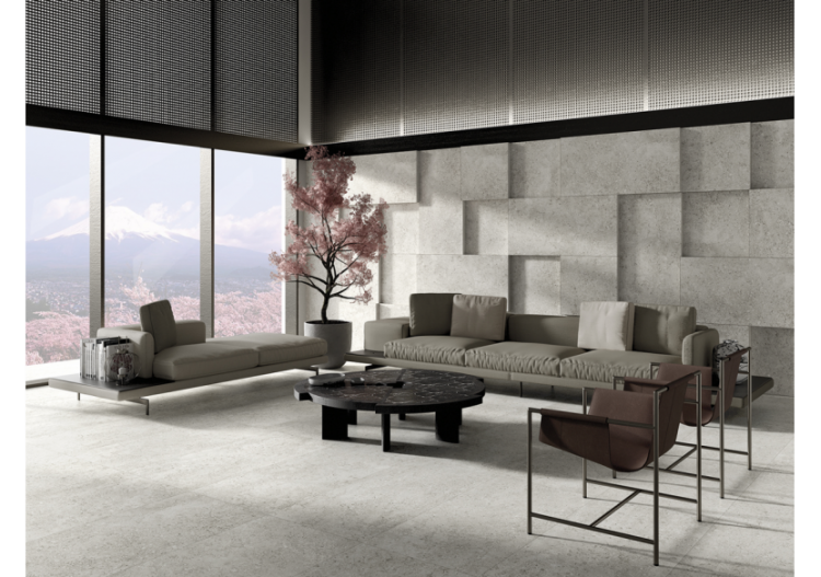 Shellstone 60x60 Blanc - Carrelage intérieur en Grès Cérame émaillé (GS) Rectifié - SH6060WH 2