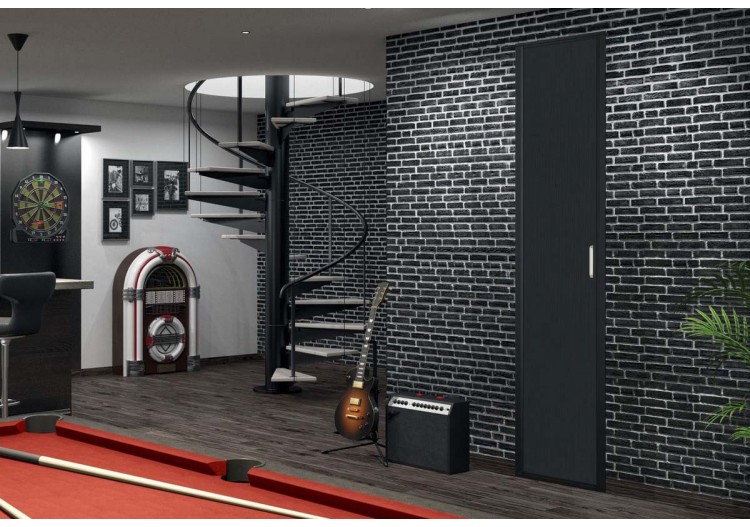 Façade de placard 1 portes pivotante Tapis rouge laqué - Kazed : Confort'Mat