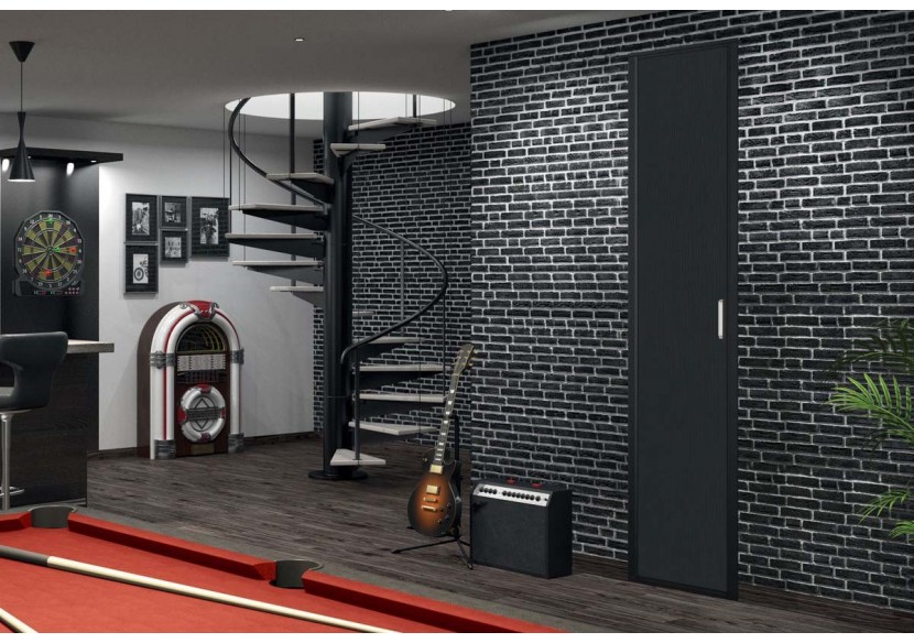 Façade de placard 1 portes pivotante Tapis rouge laqué - Kazed : Confort'Mat