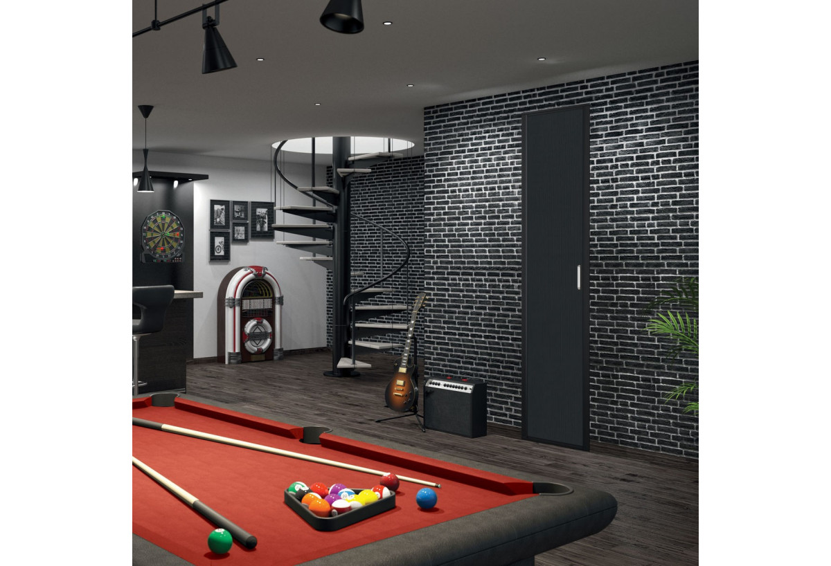 Façade de placard 1 portes pivotante Tapis rouge laqué - Kazed : Confort'Mat