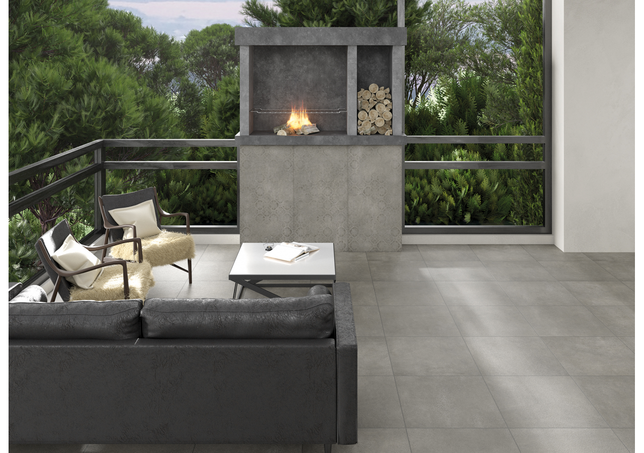 Theatro 60x60 Graphite - Carrelage intérieur et extérieur en Grès Cérame émaillé (GS) Rectifié GRIP - 1001024