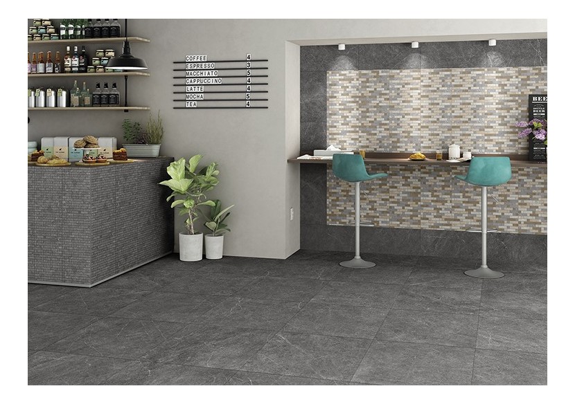 Time 60x60 Noir - Carrelage intérieur en Grès Cérame émaillé (GS) Rectifié - TI6060DA