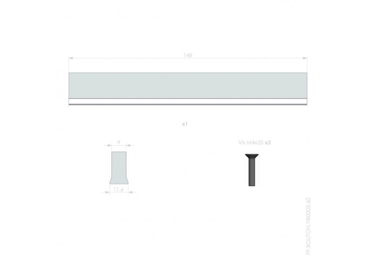 Poignée contemporaine pour porte de placard pivotantes et pliantes 2