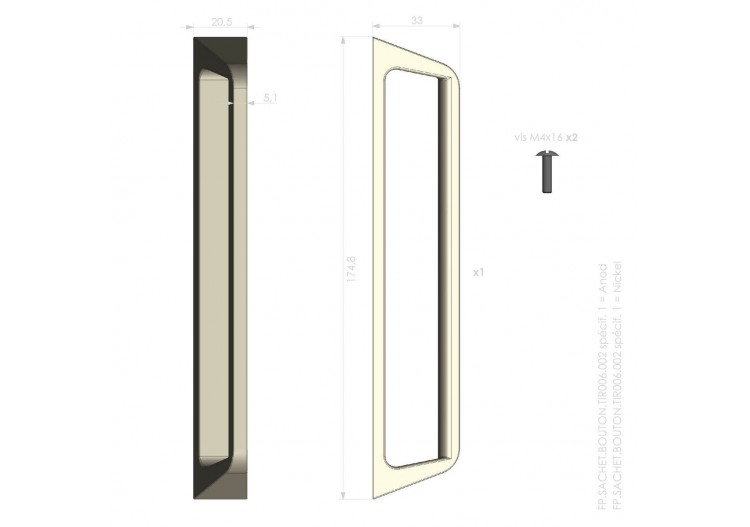 Poignée design pour porte de placard pivotantes et pliantes 2