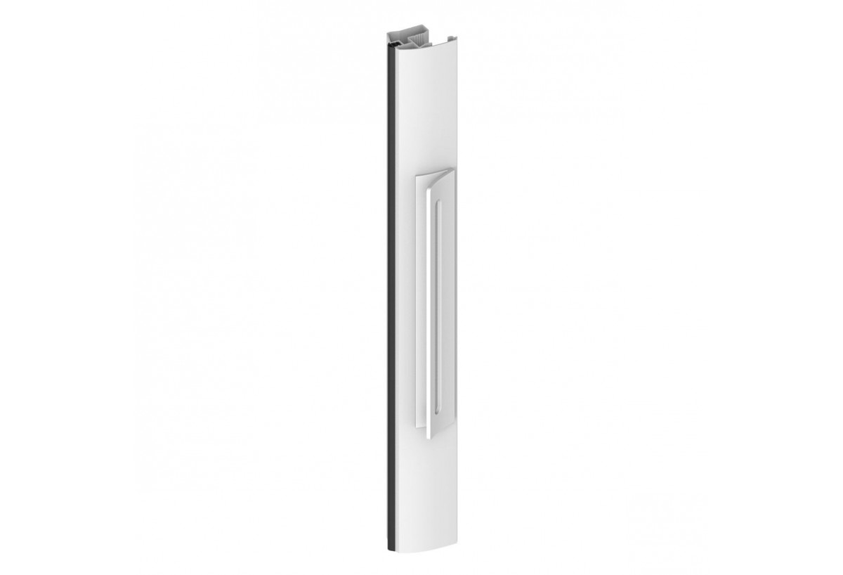 Surpoignée adhésive courbée pour façade coulissante