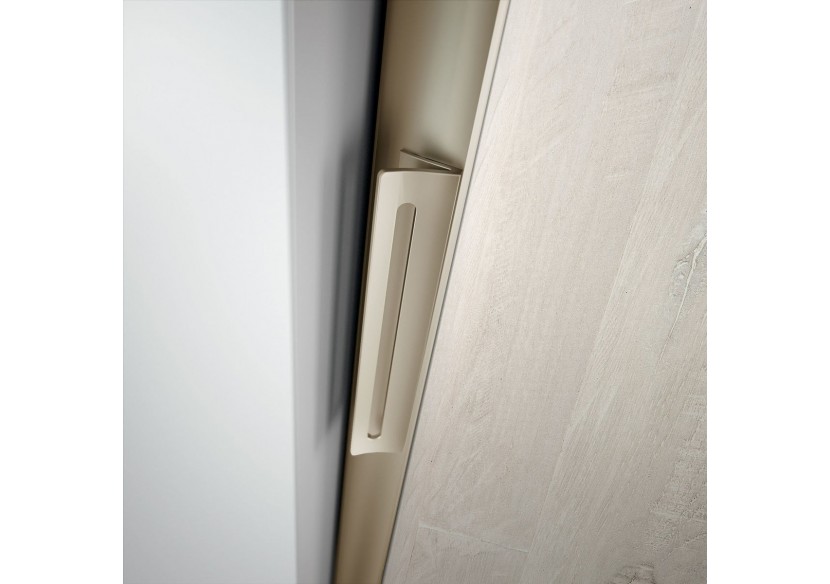 Surpoignée adhésive courbée pour façade coulissante