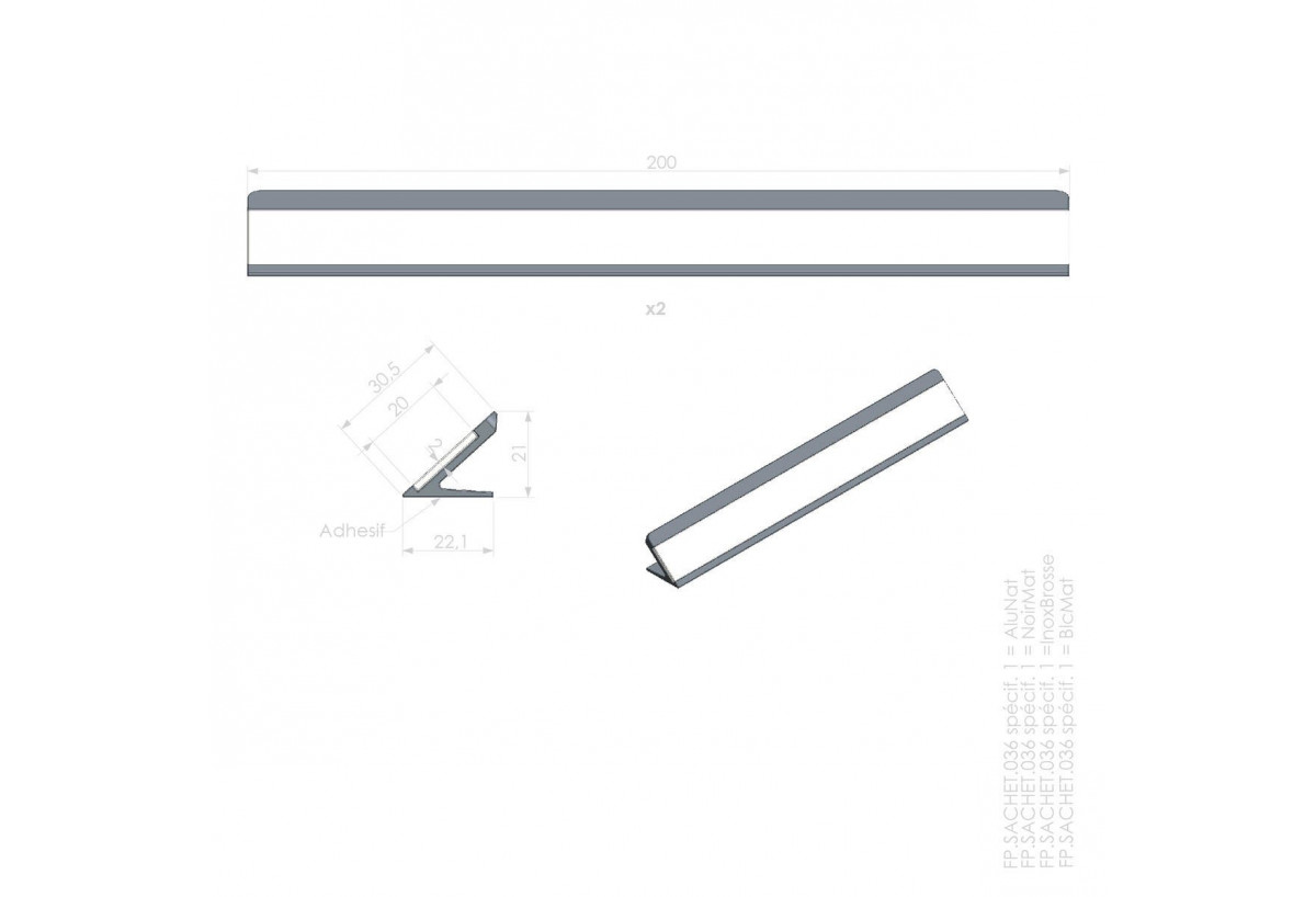 Surpoignée adhésive graphique pour façades coulissantes