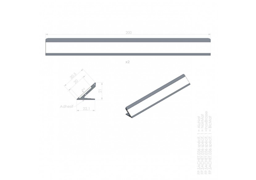 Surpoignée adhésive graphique pour façades coulissantes