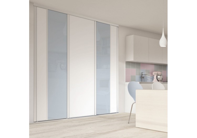 Façade de placard 3 portes coulissante Berlingot mat - Kazed : Confort'Mat 2