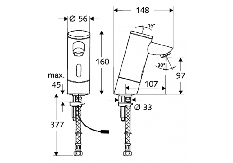 Robinets de lavabo électronique PURIS E - 002000699 - Schell 2