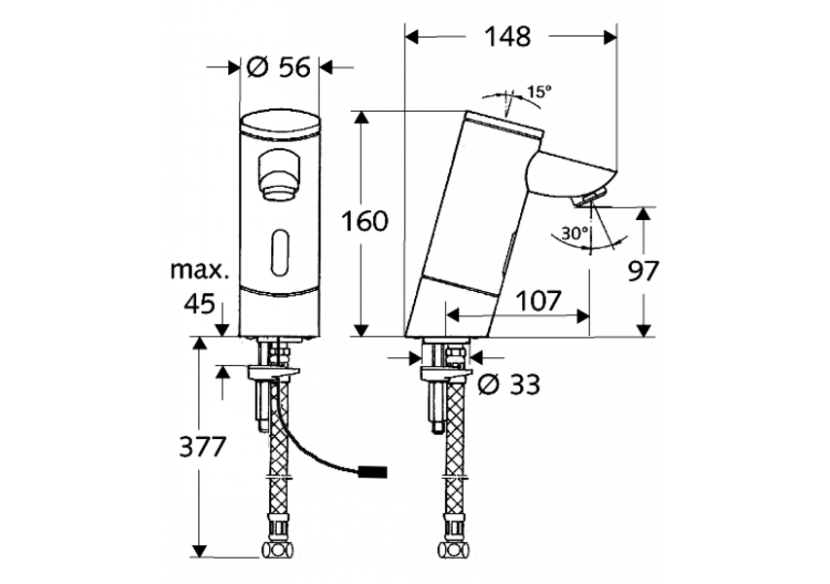 Robinets de lavabo électronique PURIS E - 002000699 - Schell