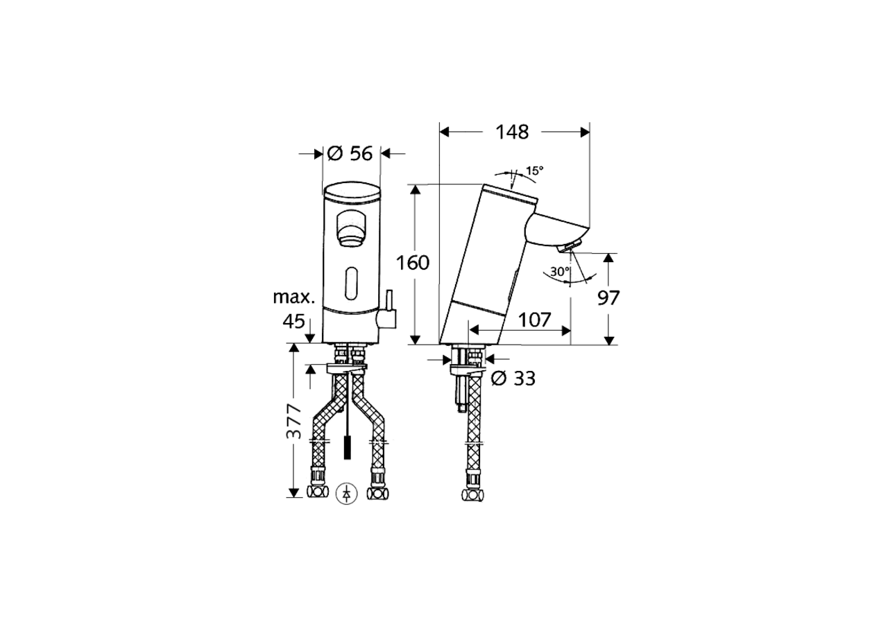 Robinets de lavabo électronique PURIS E - 002010699 - Schell