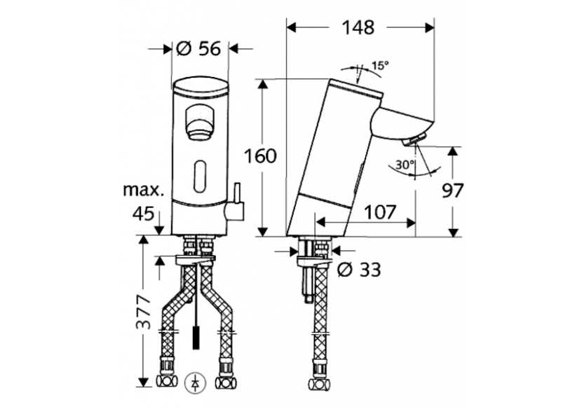 Robinets de lavabo électronique PURIS E - 002010699 - Schell