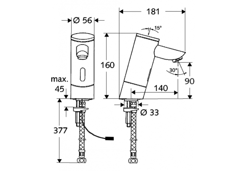 Robinets de lavabo électronique PURIS E - 002020699 - Schell