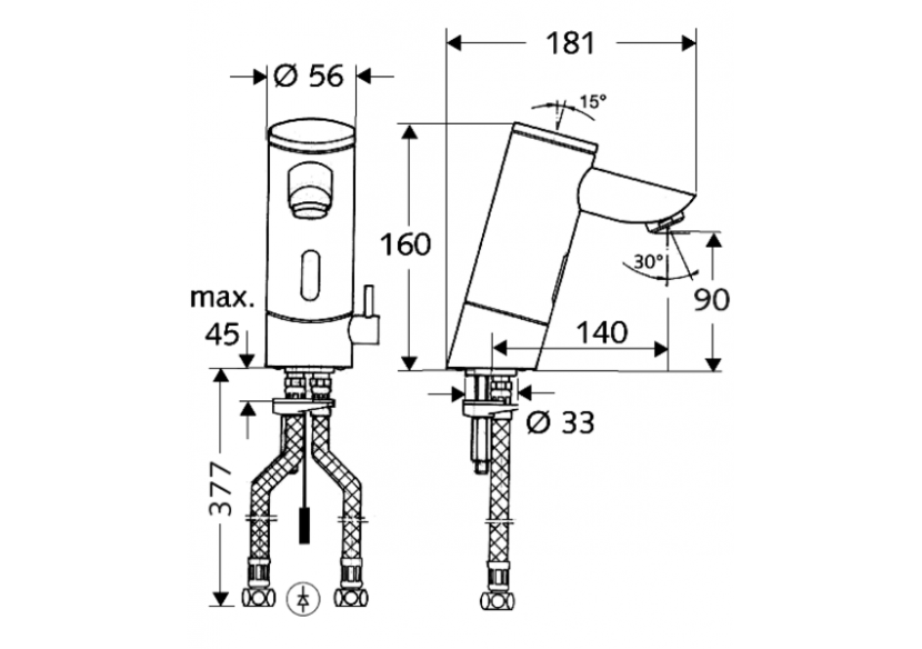 Robinets de lavabo électronique PURIS E - 002030699 - Schell