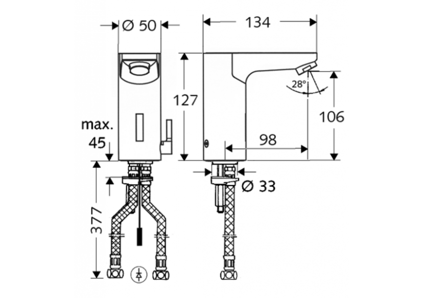 Robinets de lavabo électronique CELIS E - 002060699 - Schell