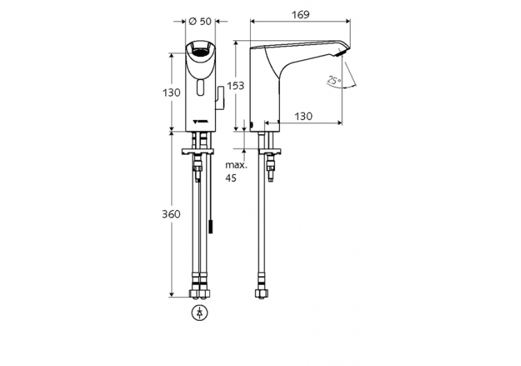 Robinets de lavabo électronique XERIS E - 002220699 - Schell 2