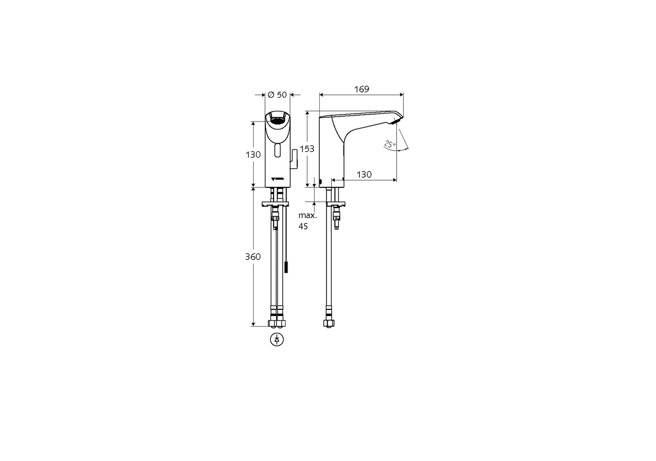 Robinets de lavabo électronique XERIS E - 002220699 - Schell