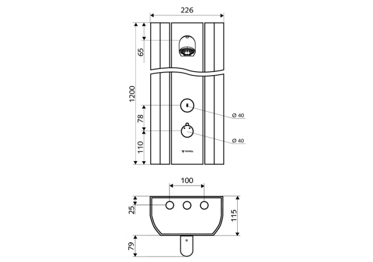 Panneau de douche LINUS DP-SC-T - 008020899 - Schell 2