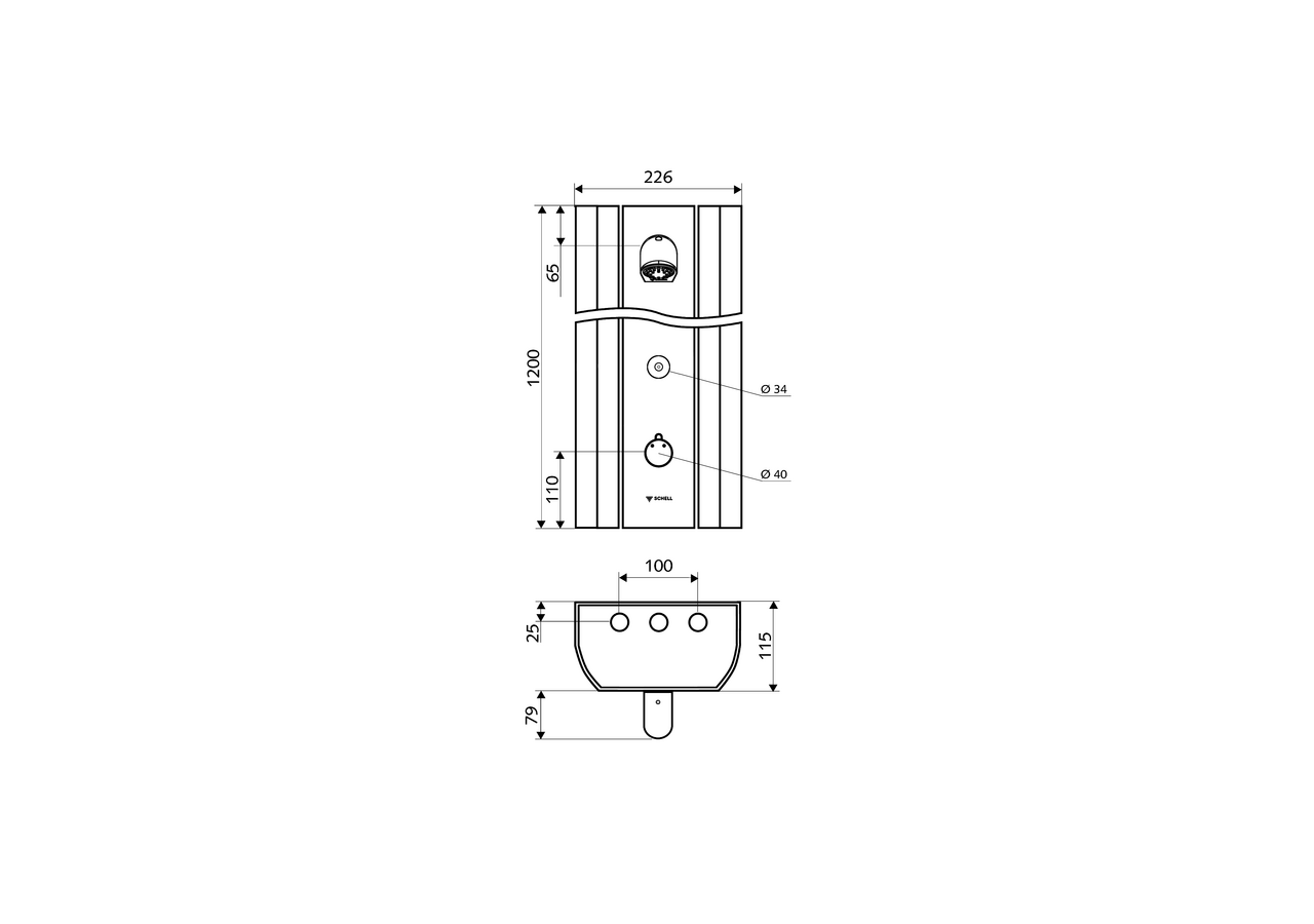 Panneau de douche LINUS DP-C-T - 008190899 - Schell