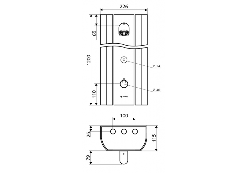 Panneau de douche LINUS DP-C-T - 008190899 - Schell