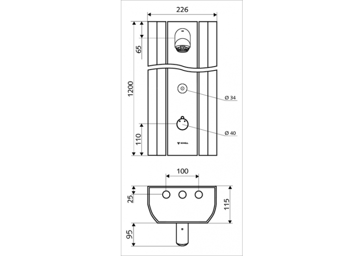Panneau de douche LINUS DP-C-T - 008230899 - Schell 2