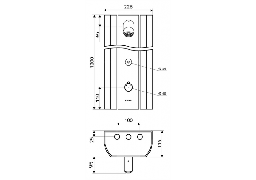 Panneau de douche LINUS DP-C-T - 008230899 - Schell