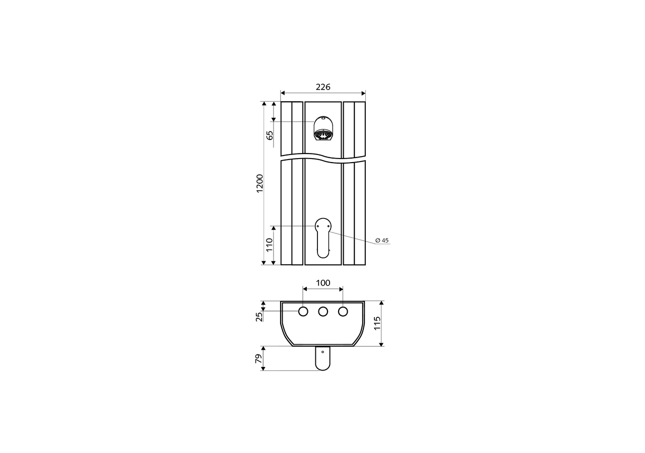 Panneau de douche LINUS DP-EH-M - 008280899 - Schell