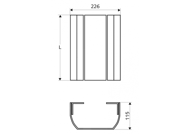 Cache de raccordement pour panneau de douche LINUS - 008390899 - Schell 2