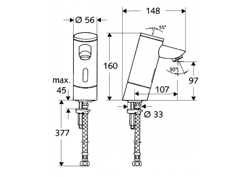 Robinets de lavabo électronique PURIS E - 012000699 - Schell