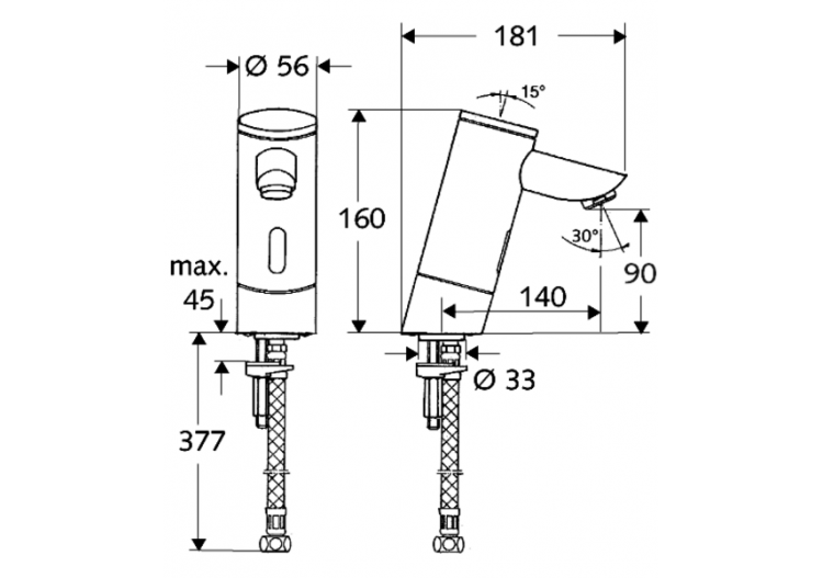 Robinets de lavabo électronique PURIS E - 012250699 - Schell 2