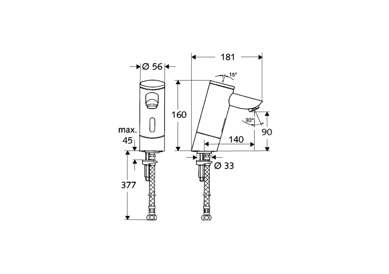 Robinets de lavabo électronique PURIS E - 012250699 - Schell