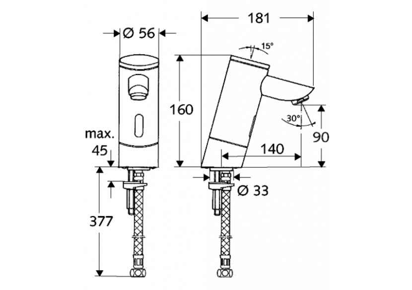 Robinets de lavabo électronique PURIS E - 012250699 - Schell