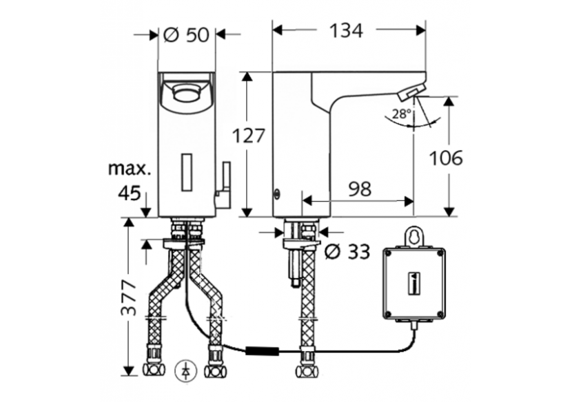 Robinets de lavabo électronique CELIS E - 012290699 - Schell