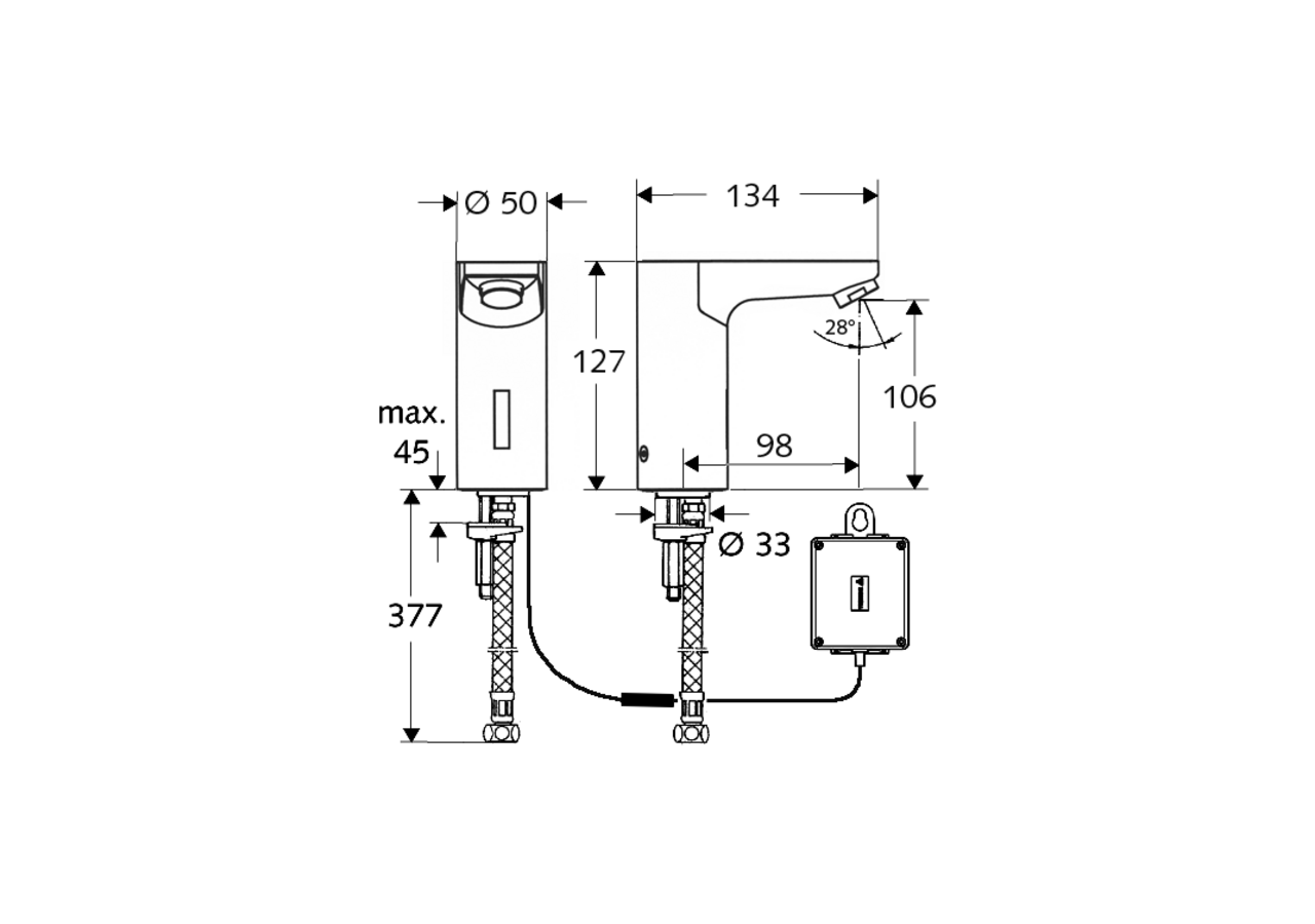 Robinets de lavabo électronique CELIS E - 012300699 - Schell