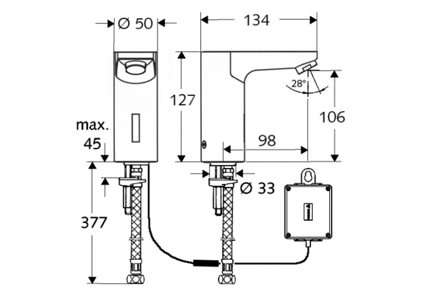 Robinets de lavabo électronique CELIS E - 012300699 - Schell